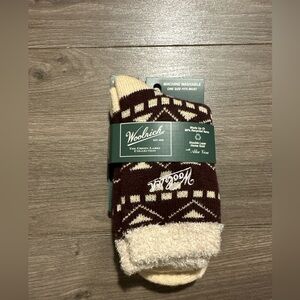 NWT Woolrich Double Layer Home Sock With Aloe Vera Geometric SHIP FAST